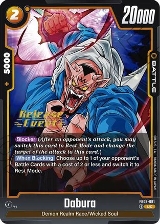 Image of Dabura - FB03-081 (FB03-081) - Raging Roar Release Event Cards