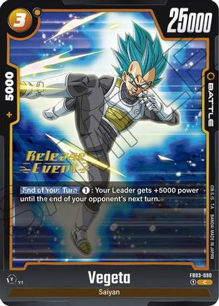 Image of Vegeta - FB03-090 (FB03-090) - Raging Roar Release Event Cards