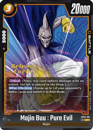 Image of Majin Buu : Pure Evil (FB03-091) - Raging Roar Release Event Cards