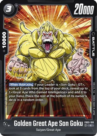 Image of Golden Great Ape Son Goku (FB03-106) - Raging Roar Release Event Cards