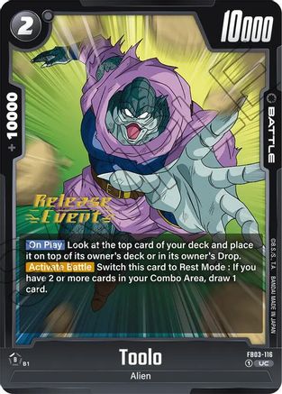 Image of Toolo (FB03-116) - Raging Roar Release Event Cards