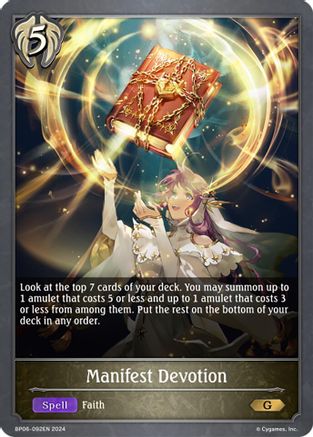 Image of Manifest Devotion (BP06-092EN) - BP06 Paragons of the Colosseum