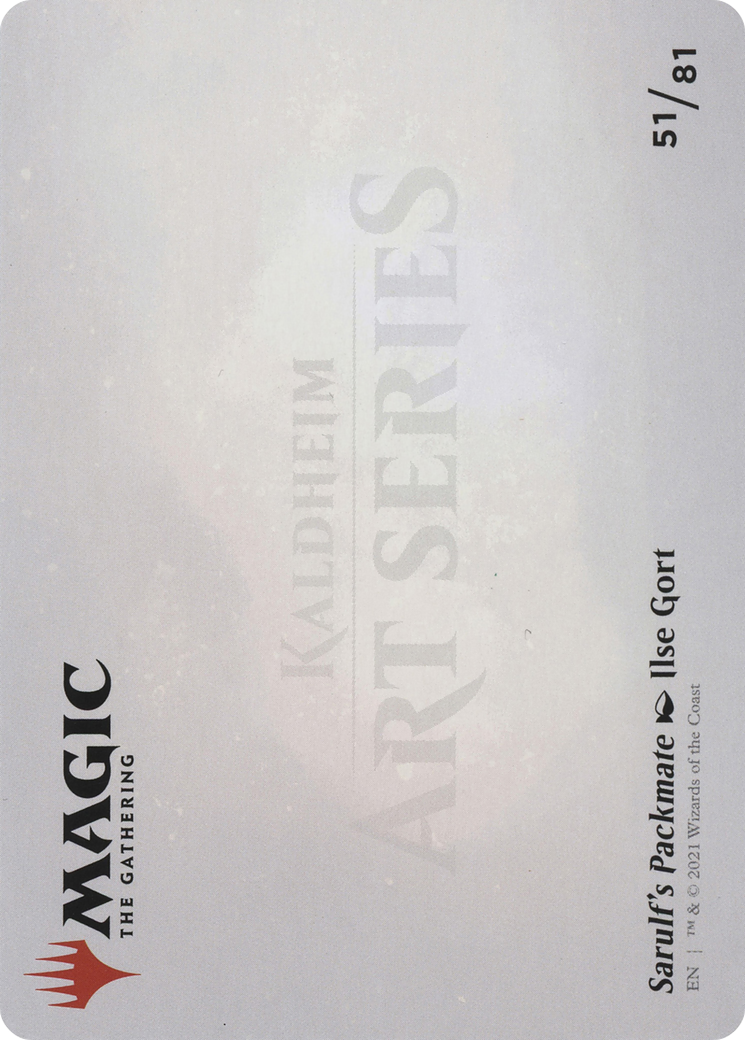 Image of Sarulf's Packmate // Sarulf's Packmate (ASKHM-051) - Art Series: Kaldheim (Borderless) Foil