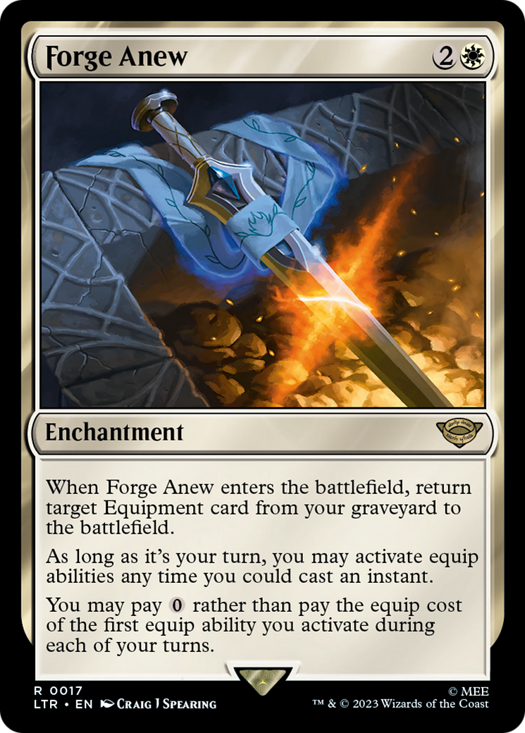 Image of Forge Anew (LTR-017) - The Lord of the Rings: Tales of Middle-earth Foil