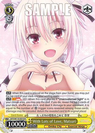 Image of With Lots of Love, Matsuri (AYT/W110-E010 R) - Ayakashi Triangle
