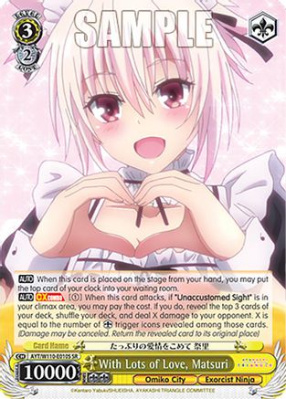 Image of With Lots of Love, Matsuri (SR) (AYT/W110-E010S SR) - Ayakashi Triangle