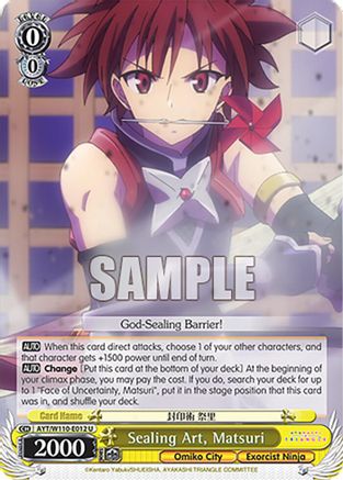 Image of Sealing Art, Matsuri (AYT/W110-E012 U) - Ayakashi Triangle