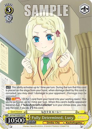 Image of Fully Determined, Lucy (SR) (AYT/W110-E017S SR) - Ayakashi Triangle