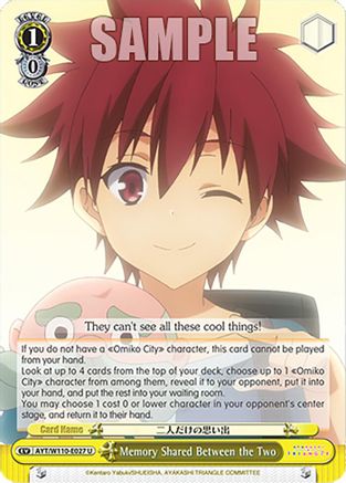 Image of Memory Shared Between the Two (AYT/W110-E027 U) - Ayakashi Triangle