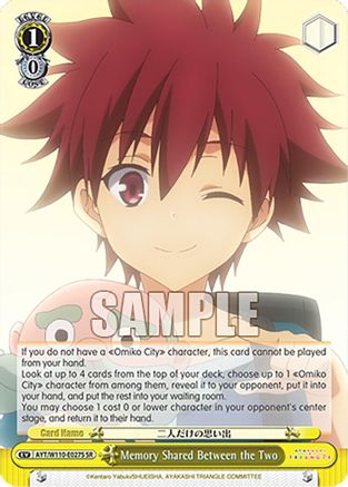 Image of Memory Shared Between the Two (SR) (AYT/W110-E027S SR) - Ayakashi Triangle