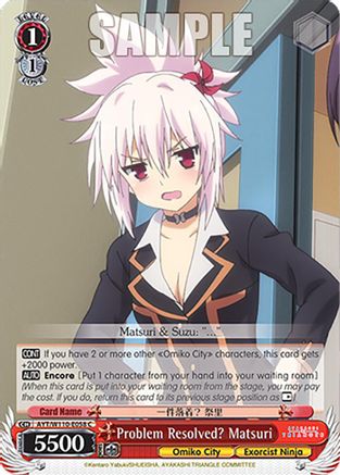 Image of Problem Resolved? Matsuri (AYT/W110-E058 C) - Ayakashi Triangle