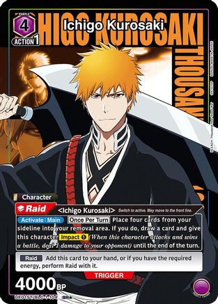 Image of Ichigo Kurosaki (104) (SR*) (UE01ST/BLC-1-104) - UE01ST BLEACH ThousandYear Blood War Starter Deck Foil