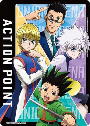 Image of Action Point Card (AP02) (Hunter x Hunter) (UE02ST/HTR-1-AP02) - UE02ST HUNTER X HUNTER Starter Deck Foil