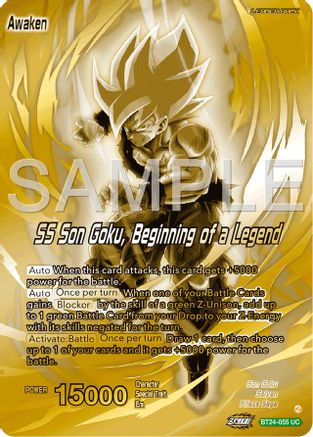 Image of Son Goku // SS Son Goku, Beginning of a Legend (BT24-055) - Promotion Cards Foil