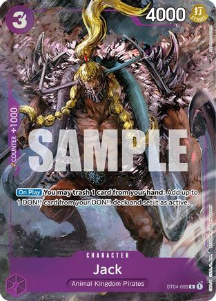 Image of Jack (Premium Card Collection -BANDAI CARD GAMES Fest. 23-24 Edition-) (ST04-008) - One Piece Promotion Cards Foil