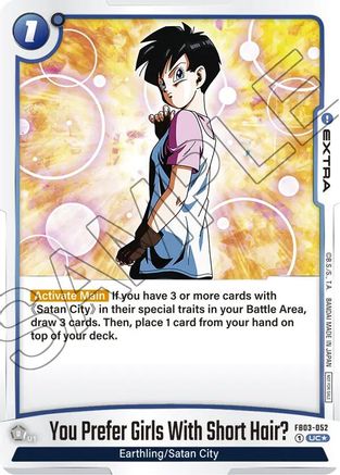 Image of You Prefer Girls With Short Hair? (Tournament Pack 03) (FB03-052) - Tournament and Championship Promos Holofoil