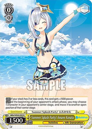 Image of Summer Splash Party! Amane Kanata (HOL/WE44-E02 N) - hololive production Summer Collection Premium Booster