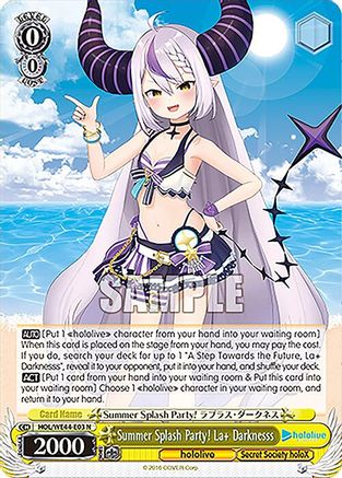 Image of Summer Splash Party! La+ Darknesss (HOL/WE44-E03 N) - hololive production Summer Collection Premium Booster