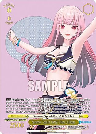 Image of Summer Splash Party! Mori Calliope (SP) (HOL/WE44-E04SP SP) - hololive production Summer Collection Premium Booster
