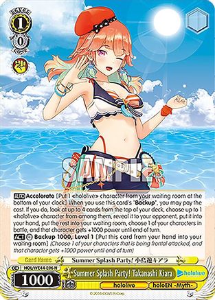 Image of Summer Splash Party! Takanashi Kiara (HOL/WE44-E06 N) - hololive production Summer Collection Premium Booster