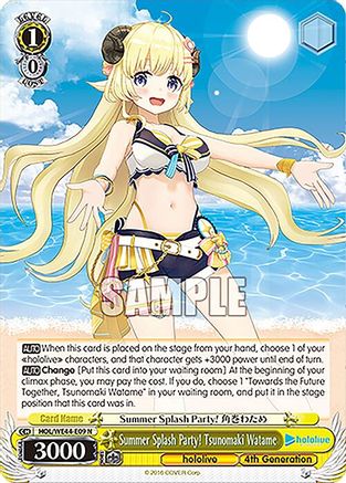 Image of Summer Splash Party! Tsunomaki Watame (HOL/WE44-E09 N) - hololive production Summer Collection Premium Booster