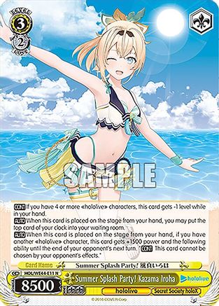 Image of Summer Splash Party! Kazama Iroha (HOL/WE44-E11 N) - hololive production Summer Collection Premium Booster