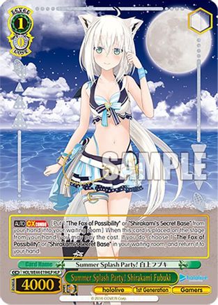 Image of Summer Splash Party! Shirakami Fubuki (HLP) (HOL/WE44-E19HLP HLP) - hololive production Summer Collection Premium Booster