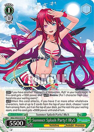 Image of Summer Splash Party! IRyS (HOL/WE44-E22 N) - hololive production Summer Collection Premium Booster