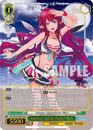 Image of Summer Splash Party! IRyS (HLP) (HOL/WE44-E22HLP HLP) - hololive production Summer Collection Premium Booster