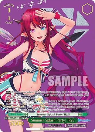Image of Summer Splash Party! IRyS (SP) (HOL/WE44-E22SP SP) - hololive production Summer Collection Premium Booster
