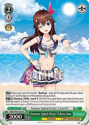 Image of Summer Splash Party! Tokino Sora (HOL/WE44-E23 N) - hololive production Summer Collection Premium Booster