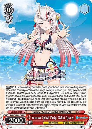 Image of Summer Splash Party! Nakiri Ayame (HOL/WE44-E30 N) - hololive production Summer Collection Premium Booster