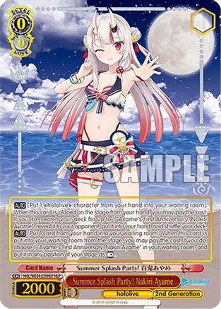 Image of Summer Splash Party! Nakiri Ayame (HLP) (HOL/WE44-E30HLP HLP) - hololive production Summer Collection Premium Booster