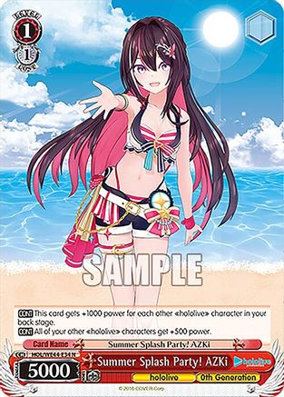Image of Summer Splash Party! AZKi (HOL/WE44-E34 N) - hololive production Summer Collection Premium Booster