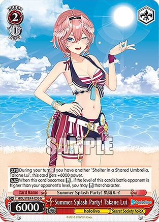 Image of Summer Splash Party! Takane Lui (HOL/WE44-E36 N) - hololive production Summer Collection Premium Booster
