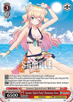 Image of Summer Splash Party! Momosuzu Nene (HOL/WE44-E37 N) - hololive production Summer Collection Premium Booster