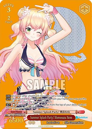Image of Summer Splash Party! Momosuzu Nene (SP) (HOL/WE44-E37SP SP) - hololive production Summer Collection Premium Booster