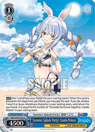 Image of Summer Splash Party! Usada Pekora (HOL/WE44-E43 N) - hololive production Summer Collection Premium Booster