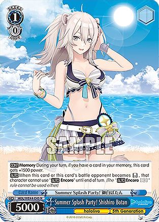 Image of Summer Splash Party! Shishiro Botan (HOL/WE44-E45 N) - hololive production Summer Collection Premium Booster