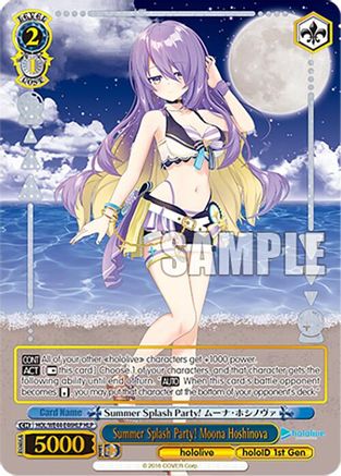 Image of Summer Splash Party! Moona Hoshinova (HLP) (HOL/WE44-E46HLP HLP) - hololive production Summer Collection Premium Booster
