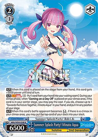 Image of Summer Splash Party! Minato Aqua (HOL/WE44-E48 N) - hololive production Summer Collection Premium Booster