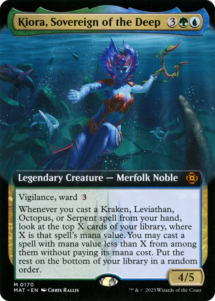 Image of Kiora, Sovereign of the Deep (Extended Art) (MAT-170) - March of the Machine: The Aftermath: (Extended Art) Foil