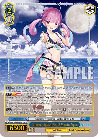 Image of Summer Splash Party! Minato Aqua (HLP) (HOL/WE44-E48HLP HLP) - hololive production Summer Collection Premium Booster