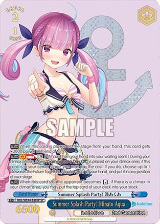 Image of Summer Splash Party! Minato Aqua (SP) (HOL/WE44-E48SP SP) - hololive production Summer Collection Premium Booster