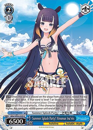Image of Summer Splash Party! Ninomae Ina'nis (HOL/WE44-E49 N) - hololive production Summer Collection Premium Booster