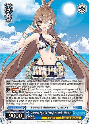 Image of Summer Splash Party! Nanashi Mumei (HOL/WE44-E51 N) - hololive production Summer Collection Premium Booster