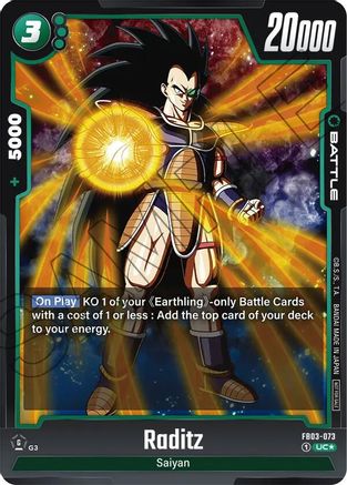 Image of Raditz (Tournament Pack 03) (FB03-073) - Tournament and Championship Promos Holofoil