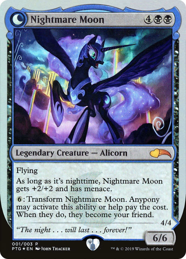 Image of Nightmare Moon // Princess Luna (PTG-001) - Ponies: The Galloping: (waxingandwaningmoondfc) Foil