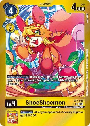 Image of ShoeShoemon (Foil) (EX7-025) - Digimon LIBERATOR Foil