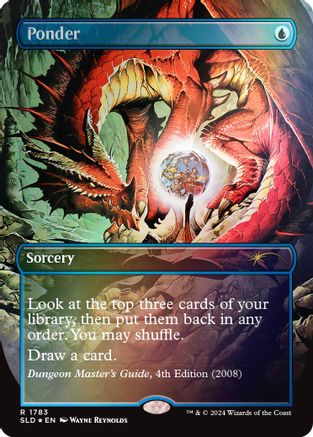 Image of Ponder (1783) (Rainbow Foil) (SLD-1783) - Secret Lair Drop Series Foil